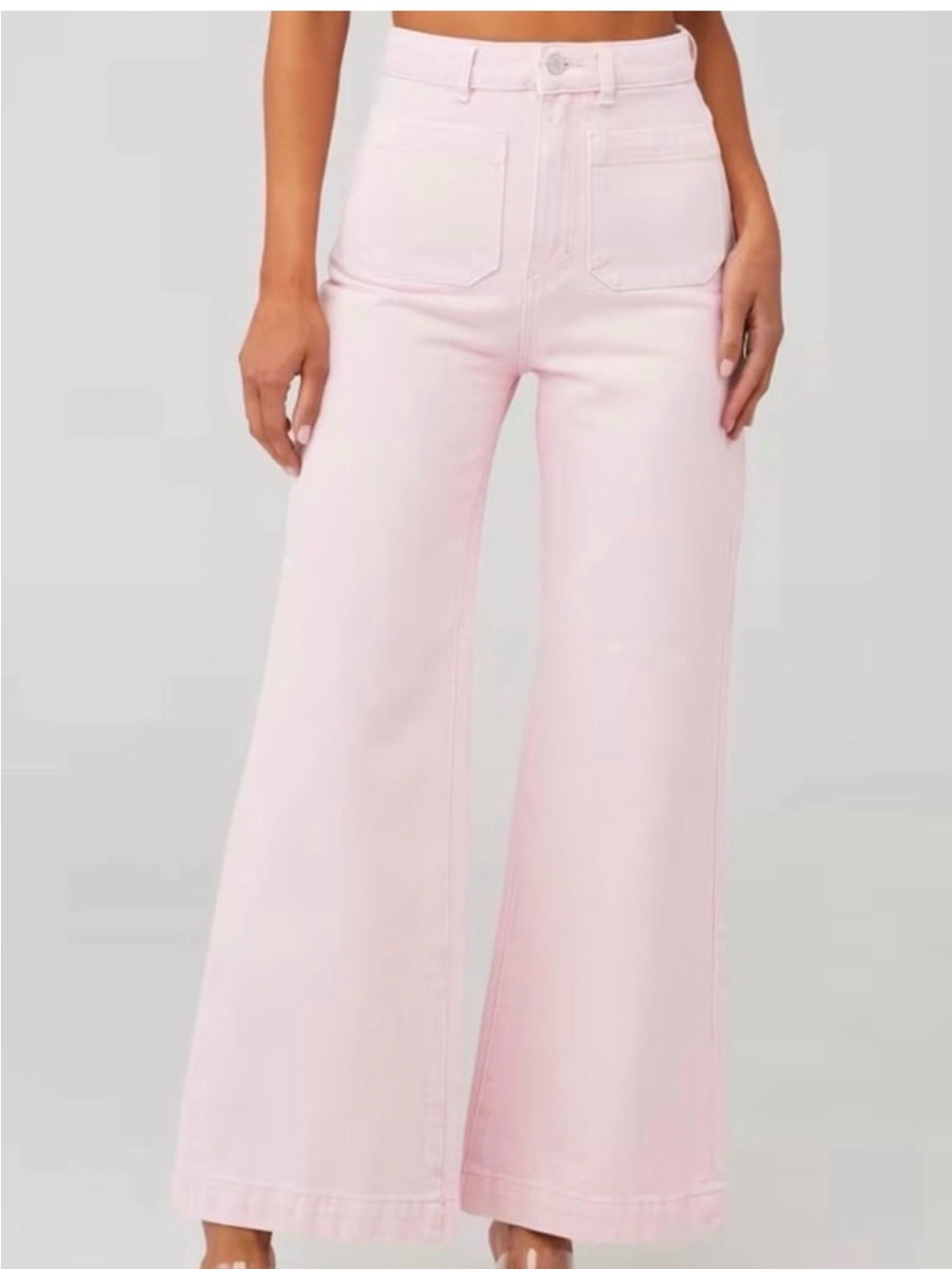 ROLLA'S Pink Wide-Leg Straight Leg Jeans